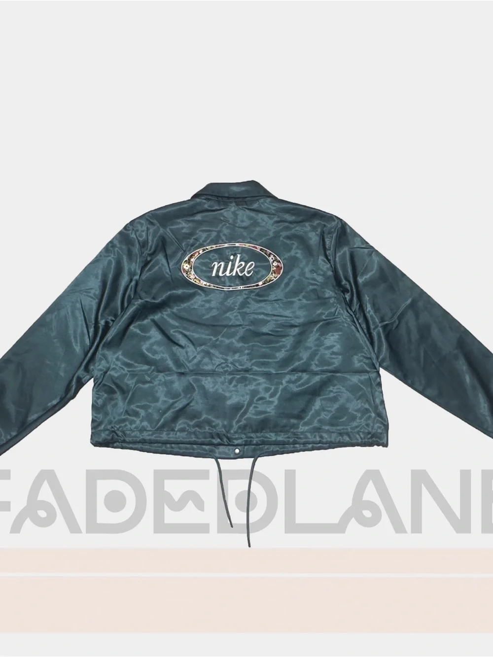 Nike Women's Blue Cropped Coach Jacket